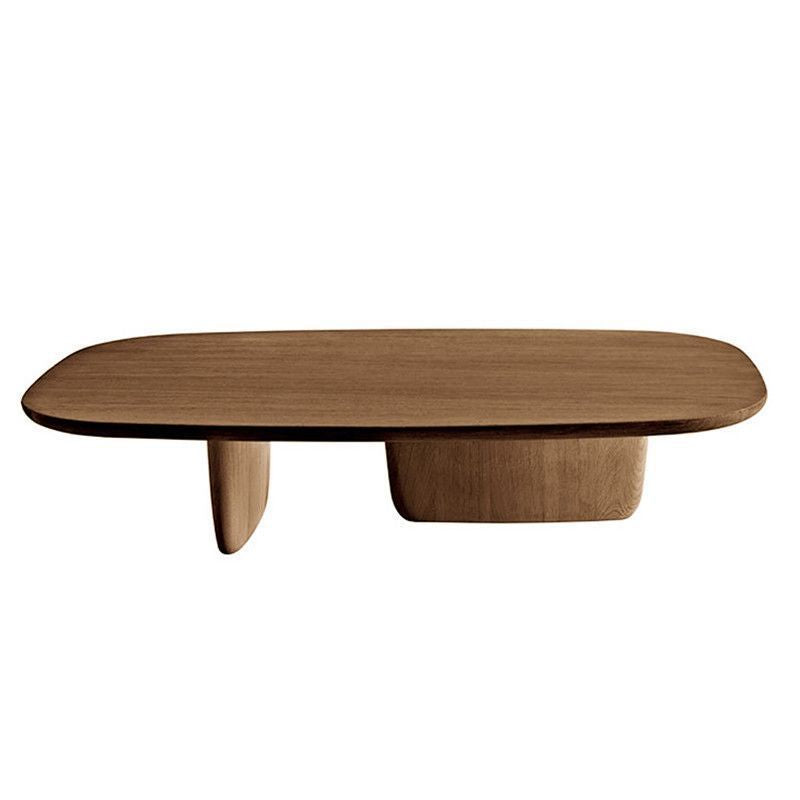 Modern wabi-sabi style full solid wood tea table bedroom coffee table small apartment simple living room log tea table