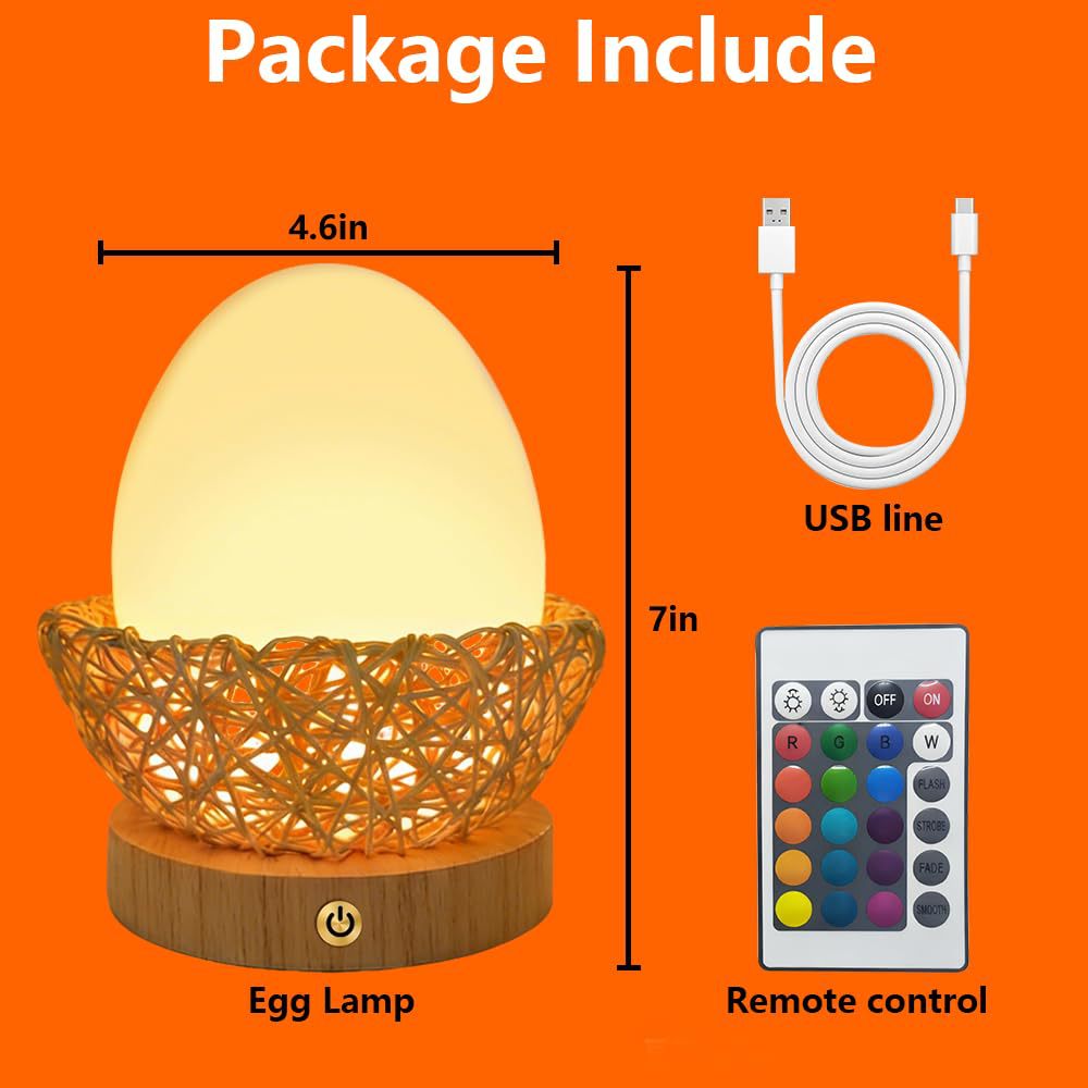 Glow-Nest Colour-Changing Night Light/ Bird Egg