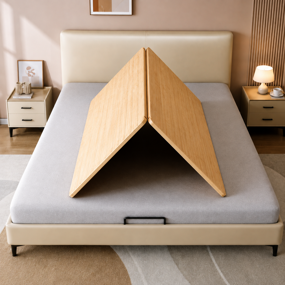 Foldable Solid Wood Hard Bed Board