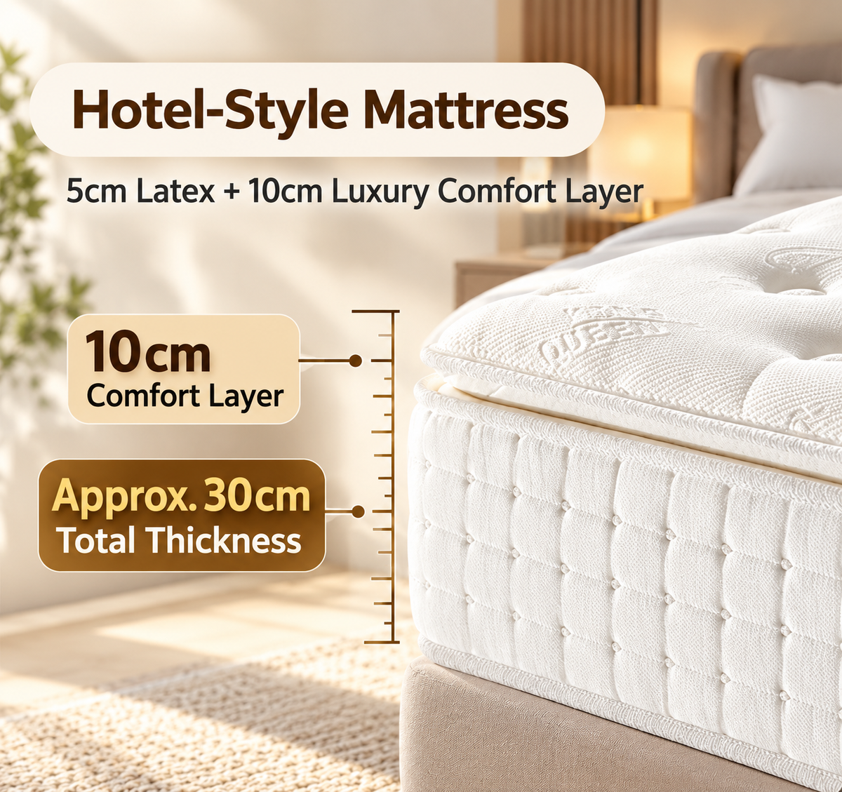 Dual Comfort Latex, Memory Foam & Pocket Spring Mattress