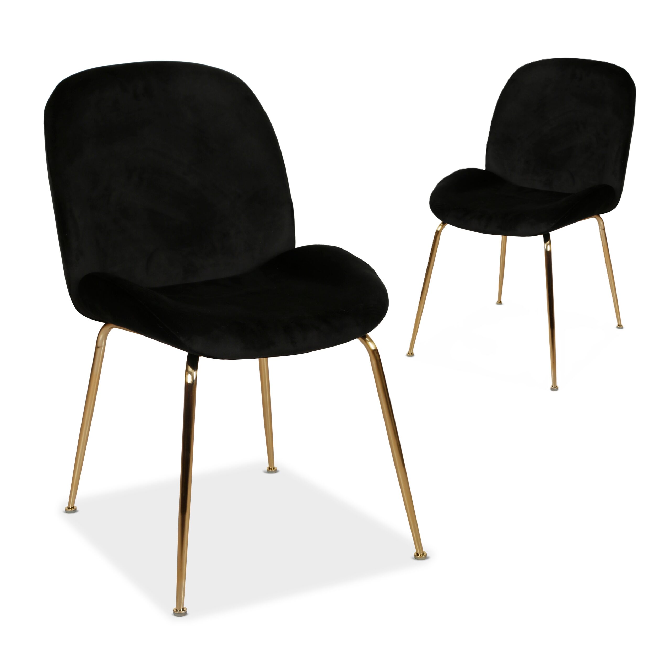 Asta Dining Chair Black Velvet  And Gold Frame