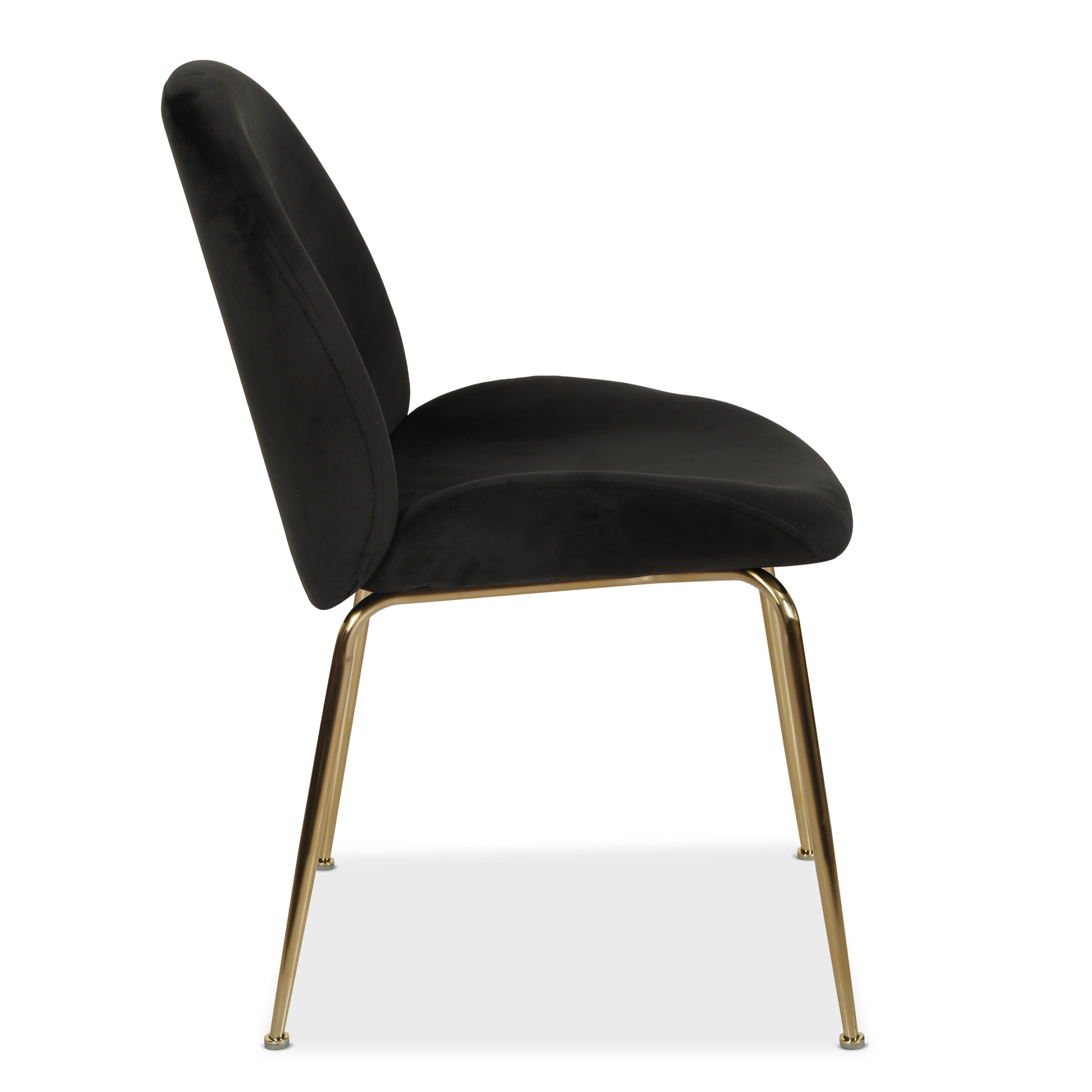 Asta Dining Chair Black Velvet  And Gold Frame