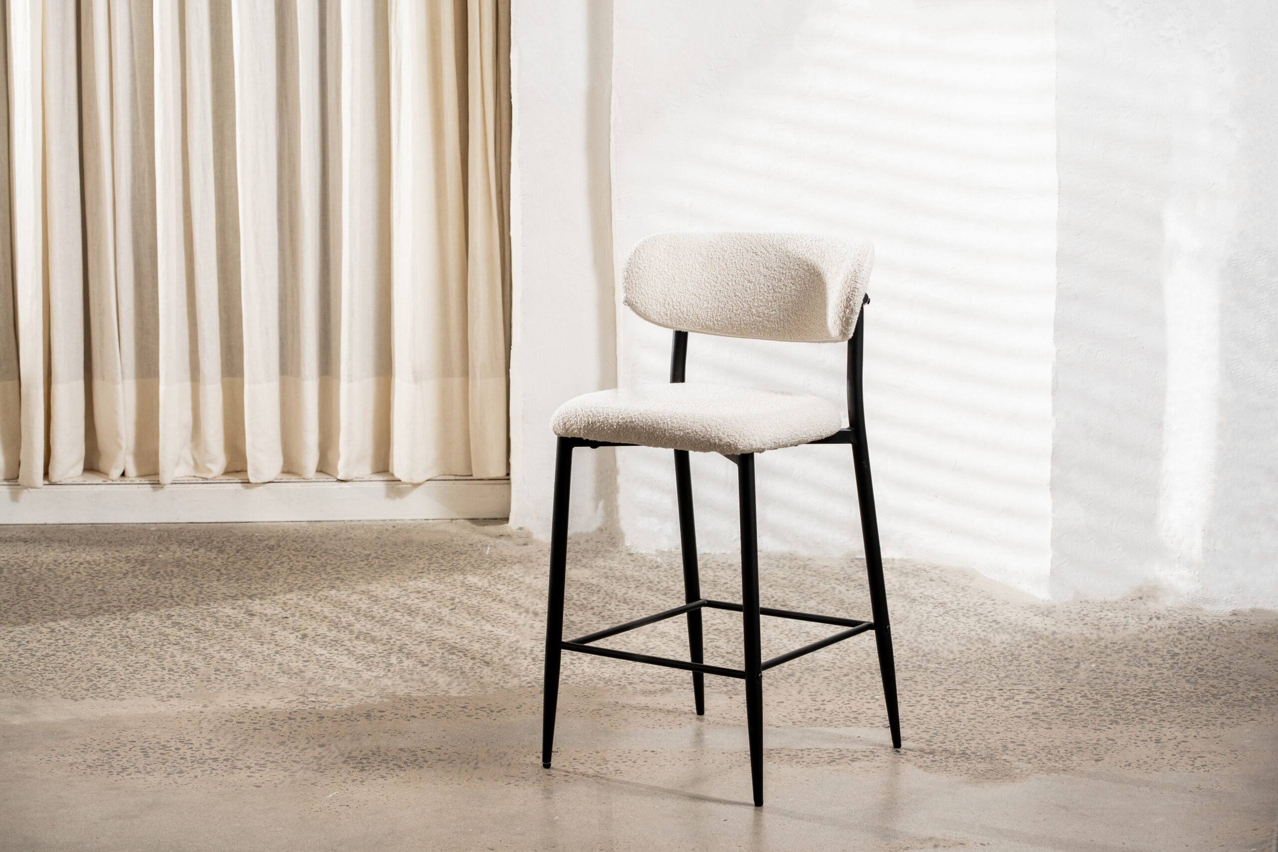 Naples Bar Stool Off White