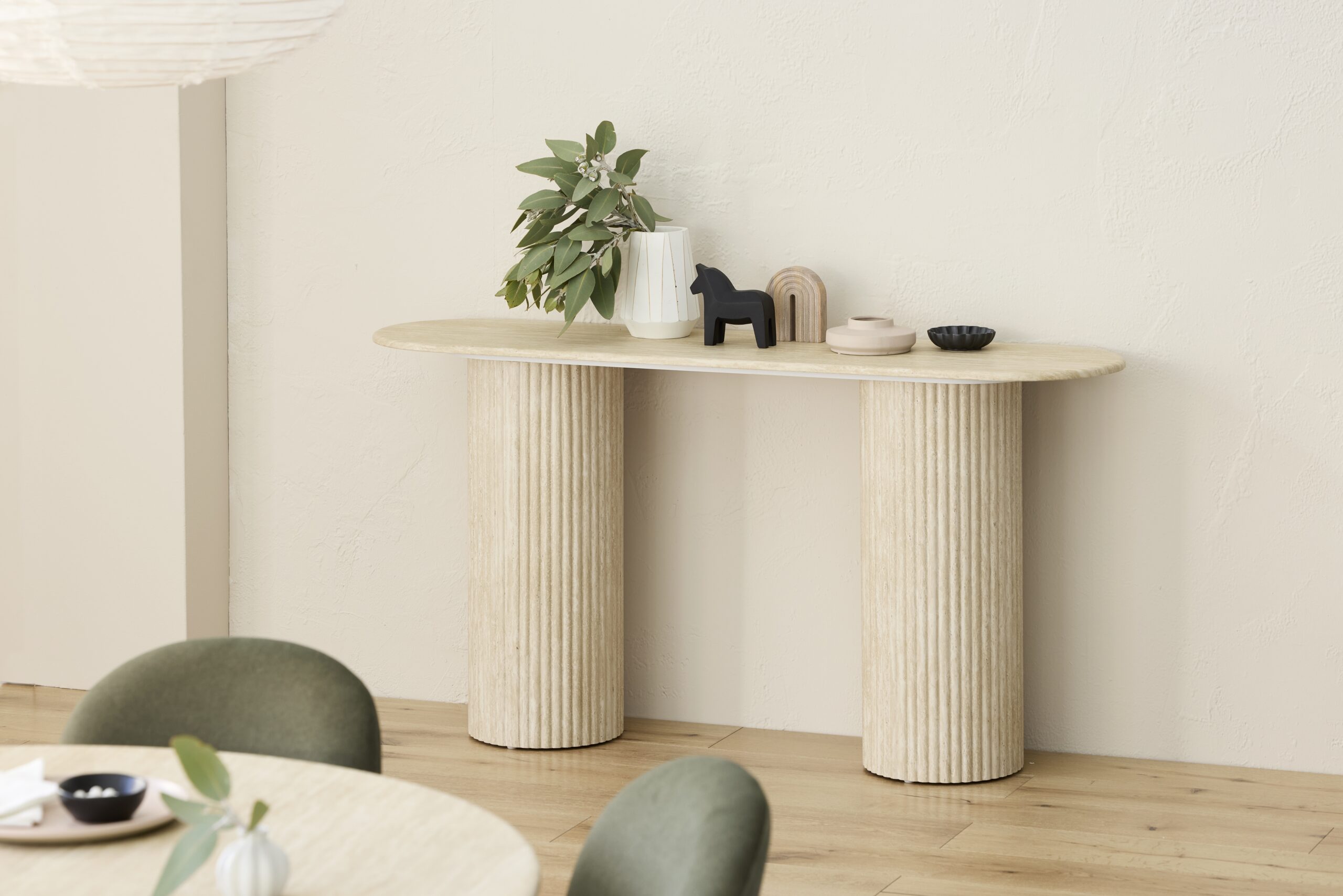 Pompeii Console Table Travertine