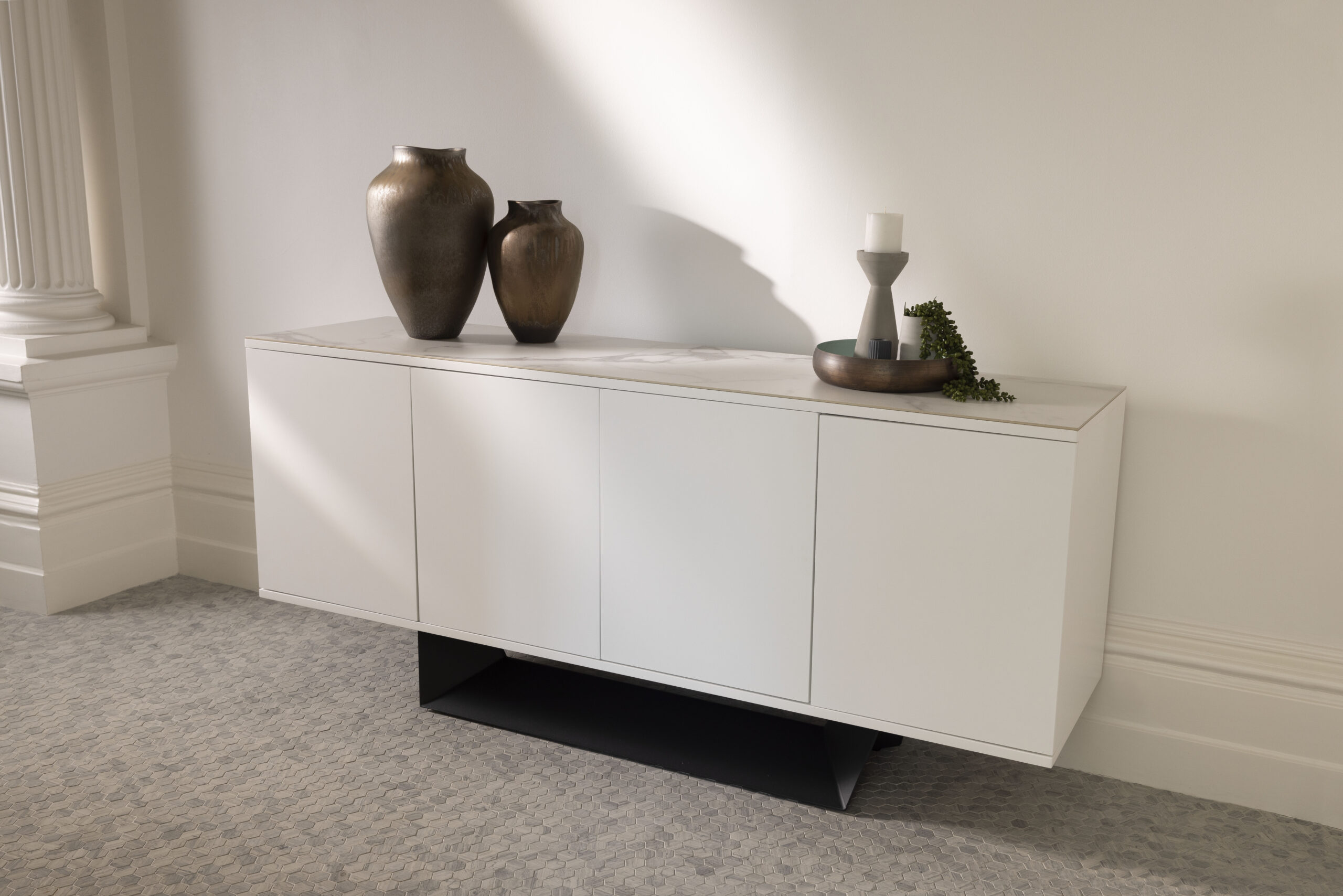 Symphony Buffet Marmo Ceramic / White
